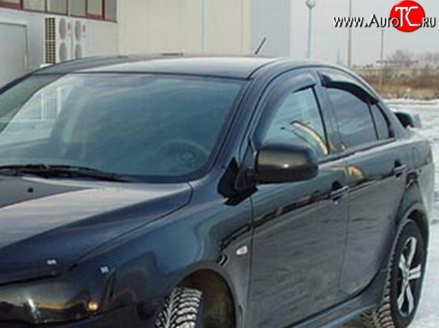 4 199 р. Дефлекторы окон (ветровики) Novline 4 шт. (седан) Mitsubishi Lancer 10 CY седан дорестайлинг (2007-2010)  с доставкой в г. Белгород