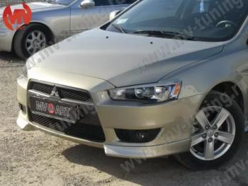 Клыки переднего бампера (комплектация 2.0 INTENSE) MV-Tuning Mitsubishi Lancer 10 CY хэтчбэк дорестайлинг (2007-2010)