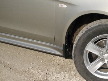 1 799 р. Передние брызговики Sport Mitsubishi Lancer 10 CY седан дорестайлинг (2007-2010)  с доставкой в г. Белгород. Увеличить фотографию 4