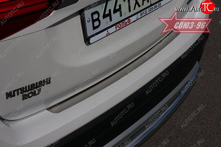 1 484 р. Накладка защитная на задний бампер Souz-96 Mitsubishi Outlander GF 2-ой рестайлинг (2015-2018)  с доставкой в г. Белгород