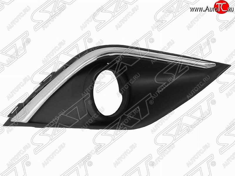 679 р. Правая оправа противотуманной фары SAT (хром) Mitsubishi Outlander GF 2-ой рестайлинг (2015-2018)  с доставкой в г. Белгород