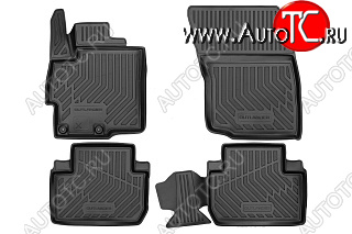 3 569 р. Комплект ковриков в салон MITSUBISHI 3D (2 WD, 4 WD, чёрные, текстиль) Mitsubishi Outlander GF 2-ой рестайлинг (2015-2018)  с доставкой в г. Белгород