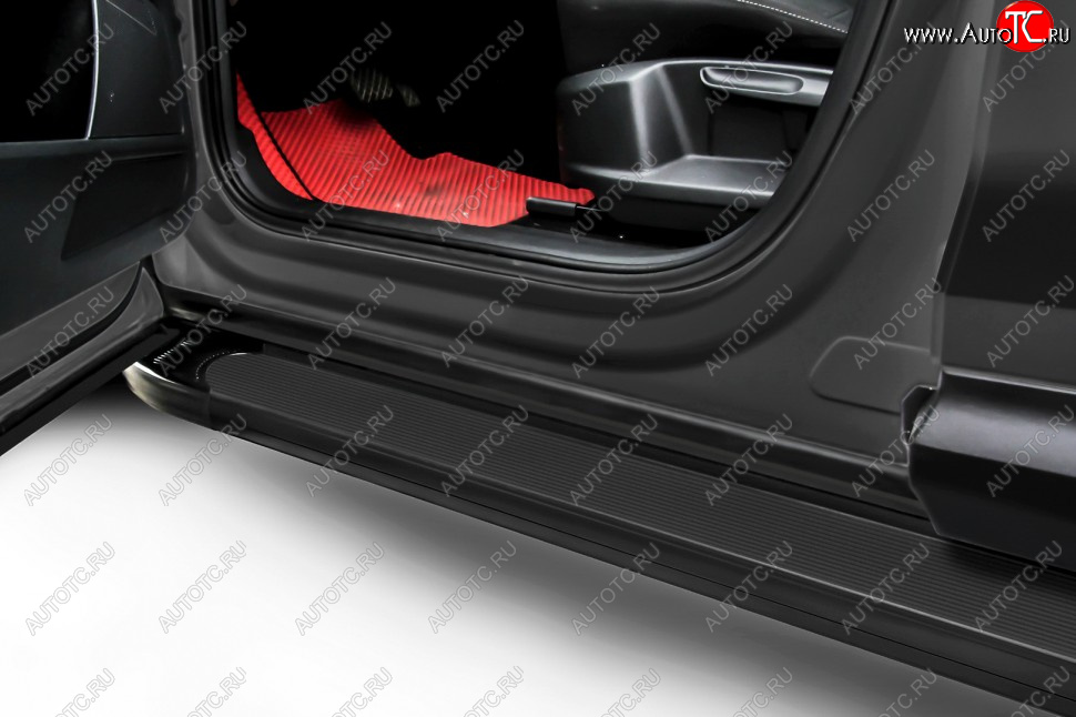 13 349 р. Порожки для ног Slitkoff Optima Mitsubishi Outlander CW0W рестайлинг (2009-2012) (Black)  с доставкой в г. Белгород