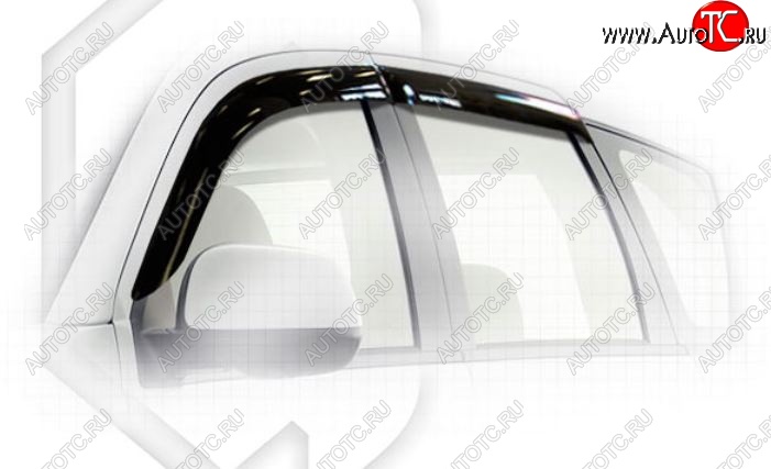 2 159 р. Дефлектора окон CA-Plastiс Mitsubishi Outlander XL (CW)  дорестайлинг (2005-2009) (Classic полупрозрачный, Без хром.молдинга)  с доставкой в г. Белгород