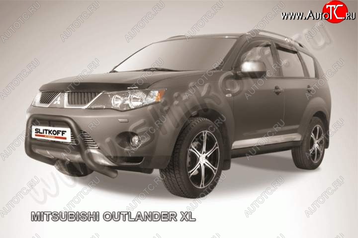 16 899 р. Кенгурятник d57 низкий  Mitsubishi Outlander  XL (2005-2009) (CW)  дорестайлинг (Цвет: серебристый)  с доставкой в г. Белгород