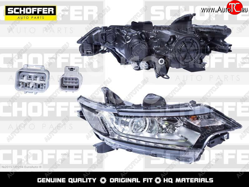 17 999 р. Правая передняя фара (галоген, ДХО) SCHOFFER Mitsubishi Outlander GF 2-ой рестайлинг (2015-2018)  с доставкой в г. Белгород