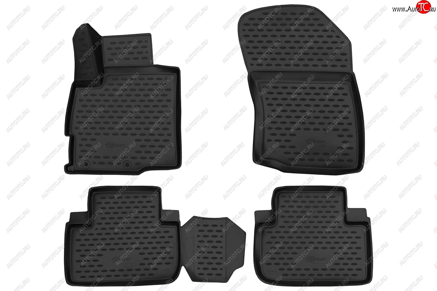 5 399 р. Комплект 3D ковриков в салон с повышенной износостойкостью (2WD) Format  Mitsubishi Outlander  GF (2012-2018) дорестайлинг, 2-ой рестайлинг  с доставкой в г. Белгород