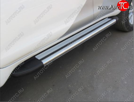 11 789 р. Порожки для ног (дорестайлинг) Arbori Luxe Silver  Mitsubishi Outlander  GF (2012-2014) дорестайлинг  с доставкой в г. Белгород