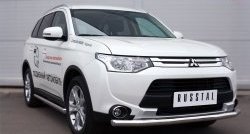 14 999 р. Одинарная защита переднего бампера диаметром 63 мм SLITKOFF  Mitsubishi Outlander  GF (2014-2016) 1-ый рестайлинг  с доставкой в г. Белгород. Увеличить фотографию 4