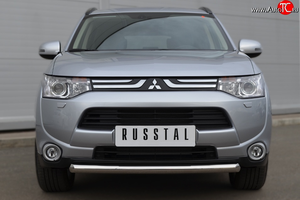 13 999 р. Одинарная защита переднего бампера диаметром 63 мм SLITKOFF  Mitsubishi Outlander  GF (2012-2014) дорестайлинг  с доставкой в г. Белгород