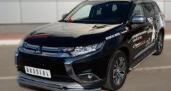 14 549 р. Одинарная защита переднего бампера диаметром 63 мм SLITKOFF Mitsubishi Outlander GF 2-ой рестайлинг (2015-2018)  с доставкой в г. Белгород. Увеличить фотографию 3