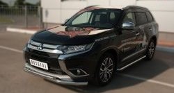 24 649 р. Широкая защита порогов SLITKOFF Mitsubishi Outlander GF 2-ой рестайлинг (2015-2018)  с доставкой в г. Белгород. Увеличить фотографию 4