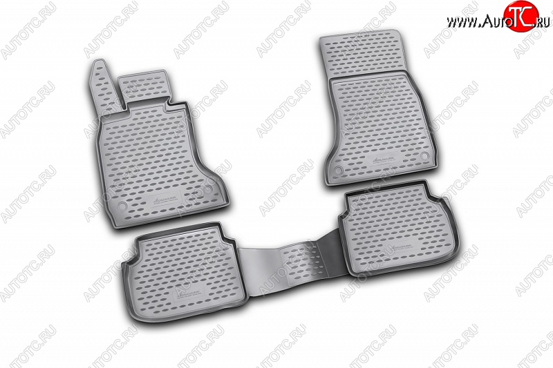 2 369 р. Комплект ковриков в салон (2WD) Element-Autofamily 4 шт. (полиуретан)  Mitsubishi Outlander  GF (2012-2014) дорестайлинг  с доставкой в г. Белгород