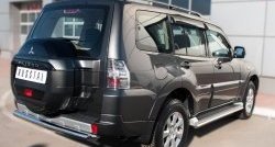 18 699 р. Защита заднего бампера (Ø76 мм, нержавейка) SLITKOFF Mitsubishi Pajero 4 V90 2-ой рестайлинг (2014-2020)  с доставкой в г. Белгород. Увеличить фотографию 4