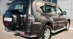 11 999 р. Защита заднего бампера (Ø63 мм уголки, нержавейка) SLITKOFF Mitsubishi Pajero 4 V90 2-ой рестайлинг (2014-2020)  с доставкой в г. Белгород. Увеличить фотографию 4