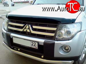 3 379 р. Дефлектор капота NovLine  Mitsubishi Pajero ( 4 V90,  4 V80) (2006-2015) дорестайлинг, 1-ый рестайлинг, 3 дв. 1-ый рестайлинг  с доставкой в г. Белгород