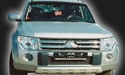11 549 р. Накладка на передний бампер (Wagon) CT Mitsubishi Pajero 4 V80 дорестайлинг (2006-2011) (Неокрашенная)  с доставкой в г. Белгород. Увеличить фотографию 2