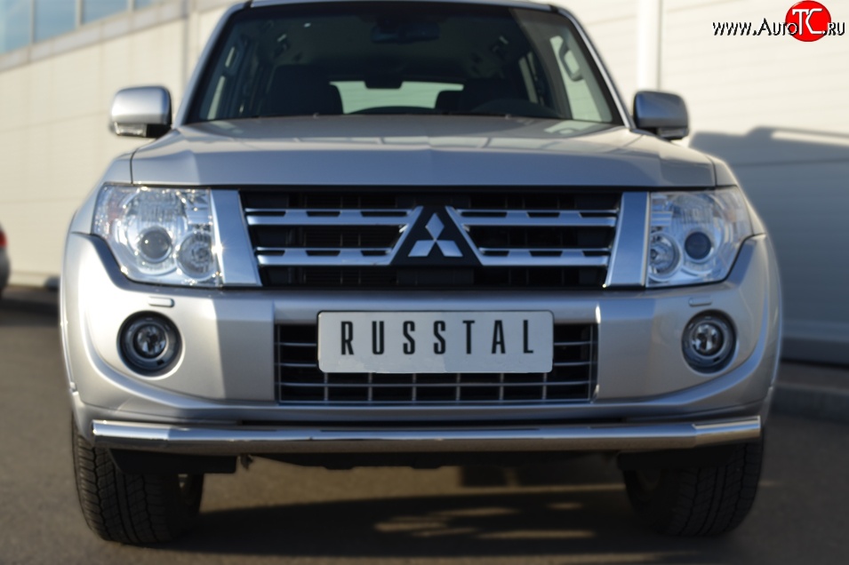 15 999 р. Одинарная защита переднего бампера диаметром 63 мм SLITKOFF  Mitsubishi Pajero ( 4 V90,  4 V80) (2011-2015) 1-ый рестайлинг, 3 дв. 1-ый рестайлинг  с доставкой в г. Белгород