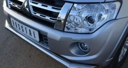 17 599 р. Одинарная защита переднего бампера диаметром 76 мм SLITKOFF  Mitsubishi Pajero ( 4 V90,  4 V80) (2011-2015) 1-ый рестайлинг, 3 дв. 1-ый рестайлинг  с доставкой в г. Белгород. Увеличить фотографию 2