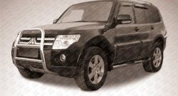 Усиленная высокая защита переднего бампера из трубы диаметром 57 мм Slitkoff Mitsubishi Pajero ( 4 V90,  4 V80) (2006-2015) дорестайлинг, 1-ый рестайлинг, 3 дв. 1-ый рестайлинг