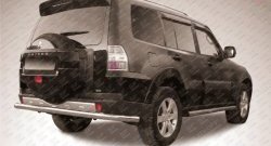 Защита заднего бампера из длинной трубы диаметром 76 мм Slitkoff Mitsubishi Pajero  4 V90 (2006-2015) дорестайлинг, 1-ый рестайлинг