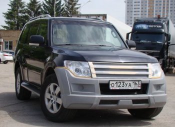 32 999 р. Бампер передний Broomer Design Mitsubishi Pajero 4 V80 дорестайлинг (2006-2011) (Неокрашенный)  с доставкой в г. Белгород. Увеличить фотографию 3