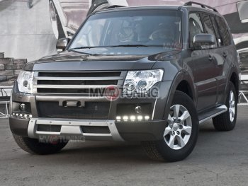 8 199 р. Решётка радиатора BROOMER Design Mitsubishi Pajero 4 V80 дорестайлинг (2006-2011) (Неокрашенная)  с доставкой в г. Белгород. Увеличить фотографию 2