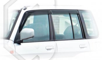 2 159 р. Дефлектора окон (двигатель 2 л.) CA-Plastic Mitsubishi Pajero iO (1998-2007) (серия Classic полупрозрачный, Без хром.молдинга)  с доставкой в г. Белгород. Увеличить фотографию 2