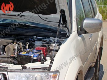 2 969 р. Упор капота MV-Tuning (одинарный) Mitsubishi Pajero Sport PB дорестайлинг (2008-2013)  с доставкой в г. Белгород. Увеличить фотографию 3