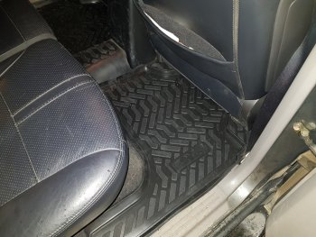 1 639 р. Коврики салона Aileron (3D с подпятником) Mitsubishi Pajero Sport PB дорестайлинг (2008-2013)  с доставкой в г. Белгород. Увеличить фотографию 3