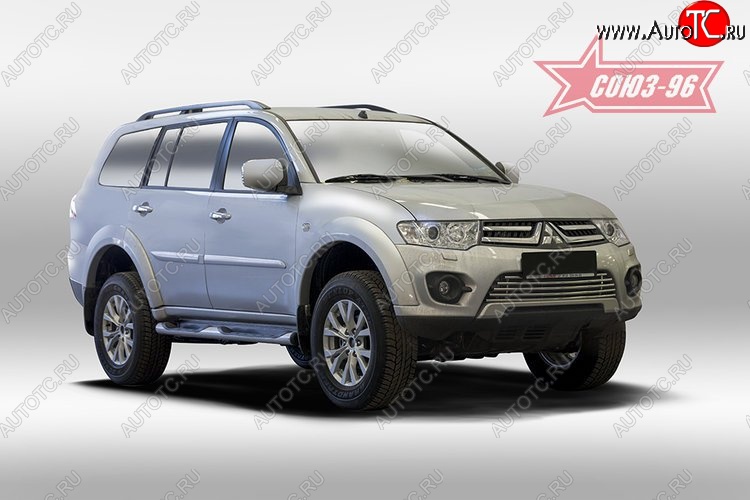 5 804 р. Декоративный элемент воздухозаборника Souz-96 (d16)  Mitsubishi Pajero Sport  PB (2008-2013) дорестайлинг  с доставкой в г. Белгород