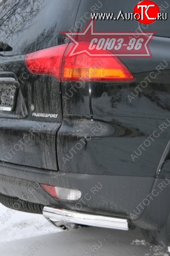 10 799 р. Защита заднего бампера Souz-96 (d60) Mitsubishi Pajero Sport PB дорестайлинг (2008-2013)  с доставкой в г. Белгород