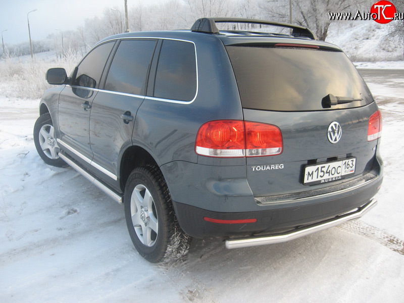 7 849 р. Защита заднего бампера Volkswagen Touareg 1 GP дорестайлинг (2002-2007)  с доставкой в г. Белгород