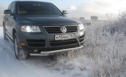 Двойная Защита переднего бампера Metall Design Volkswagen Touareg 1 GP дорестайлинг (2002-2007)