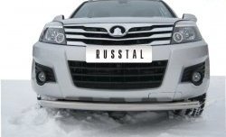 Одинарная защита переднего бампера SLITKOFF диаметром 63 мм Great Wall Hover H3 (2010-2014)  дорестайлинг