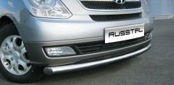 16 749 р. Одинарная защита переднего бампера SLITKOFF 76 мм Hyundai Starex/Grand Starex/H1 TQ рестайлинг (2014-2018)  с доставкой в г. Белгород. Увеличить фотографию 2