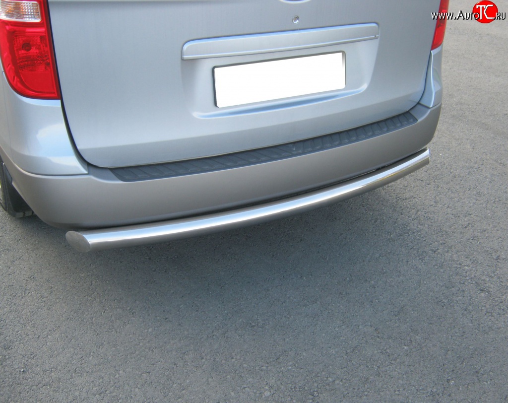 17 449 р. Защита заднего бампера (Ø76 мм, нержавейка) SLITKOFF Hyundai Starex/Grand Starex/H1 TQ рестайлинг (2014-2018)  с доставкой в г. Белгород