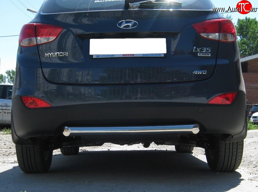 17 649 р. Одинарная защита заднего бампера SLITKOFF диаметром 76 мм  Hyundai IX35  LM (2009-2018) дорестайлинг, рестайлинг  с доставкой в г. Белгород