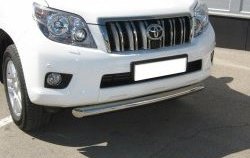 Одинарная защита переднего бампера SLITKOFF 76 мм Toyota Land Cruiser Prado  J150 (2009-2013) дорестайлинг