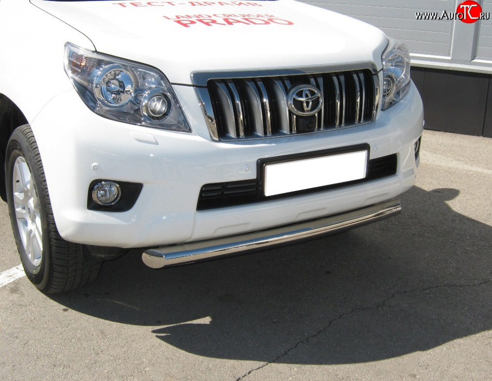 18 799 р. Одинарная защита переднего бампера SLITKOFF 76 мм Toyota Land Cruiser Prado J150 дорестайлинг (2009-2013)  с доставкой в г. Белгород