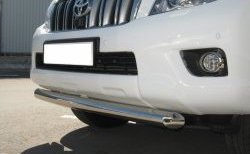 18 799 р. Одинарная защита переднего бампера SLITKOFF 76 мм Toyota Land Cruiser Prado J150 дорестайлинг (2009-2013)  с доставкой в г. Белгород. Увеличить фотографию 2