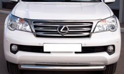 Одинарная защита переднего бампера SLITKOFF 76 мм Lexus GX460  J150 (2009-2013) дорестайлинг