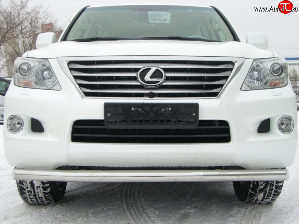 16 749 р. Одинарная защита переднего бампера SLITKOFF 70 мм Lexus LX570 J200 дорестайлинг (2007-2012)  с доставкой в г. Белгород
