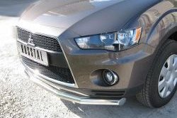 16 399 р. Одинарная защита переднего бампера SLITKOFF диаметром 76 мм  Mitsubishi Outlander  XL (2010-2013) (CW)  рестайлинг  с доставкой в г. Белгород. Увеличить фотографию 2