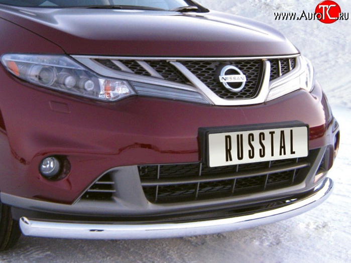 13 099 р. Одинарная защита переднего бампера Russtal (76 мм) Nissan Murano 2 Z51 рестайлинг (2010-2016)  с доставкой в г. Белгород