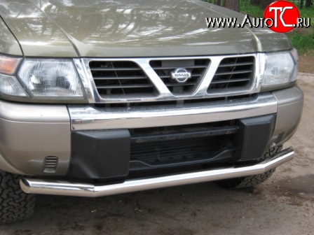 15 249 р. Одинарная защита переднего бампера SLITKOFF диаметром 70 мм  Nissan Patrol  5 (1997-2004) Y61 дорестайлинг, Y61 1-ый рестайлинг  с доставкой в г. Белгород