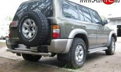 15 249 р. Защита заднего бампера (Ø76 мм, нержавейка) SLITKOFF Nissan Patrol 5 Y61 дорестайлинг (1997-2001)  с доставкой в г. Белгород. Увеличить фотографию 2