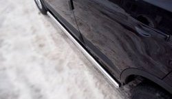 12 299 р. Защита порогов Russtal из трубы d63 мм с пластиковыми вставками для ног Nissan Qashqai 1 J10 рестайлинг (2010-2013) (Защита порогов с со скосами на торцах (вариант 1))  с доставкой в г. Белгород. Увеличить фотографию 5