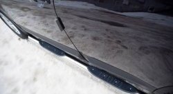 14 449 р. Защита порогов Russtal из трубы d76 мм с пластиковыми вставками для ног Nissan Qashqai 1 J10 рестайлинг (2010-2013) (Защита порогов с со скосами на торцах (вариант 1))  с доставкой в г. Белгород. Увеличить фотографию 2