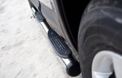 14 449 р. Защита порогов Russtal из трубы d76 мм с пластиковыми вставками для ног Nissan Qashqai 1 J10 рестайлинг (2010-2013) (Защита порогов с со скосами на торцах (вариант 1))  с доставкой в г. Белгород. Увеличить фотографию 5